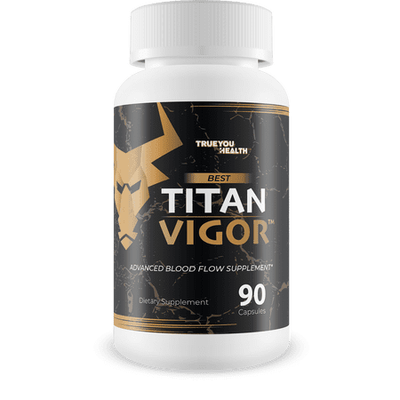 Best Titan Vigor - Improved Formula - Our Best Advanced Blood Flow Supplement For Men - Expertly Formulated For Max Circulation Support - Vasodilator Nitric Oxide Circulation & Vein Support Vitamins