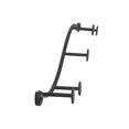 thumbnail image 4 of Spectrum Diversified 65010 Black Sweep Wall Mount 5 Hook Rack, 4 of 5