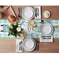 thumbnail image 3 of Table Runner Dresser Scarves 36 Inch Long, Teal Green and White Buffalo Plaid Car Linen Dining Table Runners Spring Sunflower Daisy Tabletop Scarf for Wedding Holiday Party Kitchen, 3 of 7