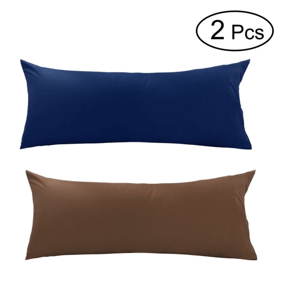 Unique Bargains Body Pillow Covers Cotton Soft Pillowcases Set of 2, Royal Blue