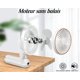 thumbnail image 5 of BEMS-Ventilador portátil USB blanco, ventilador de mano recargable de 3500mAh, silencioso, 5 of 5