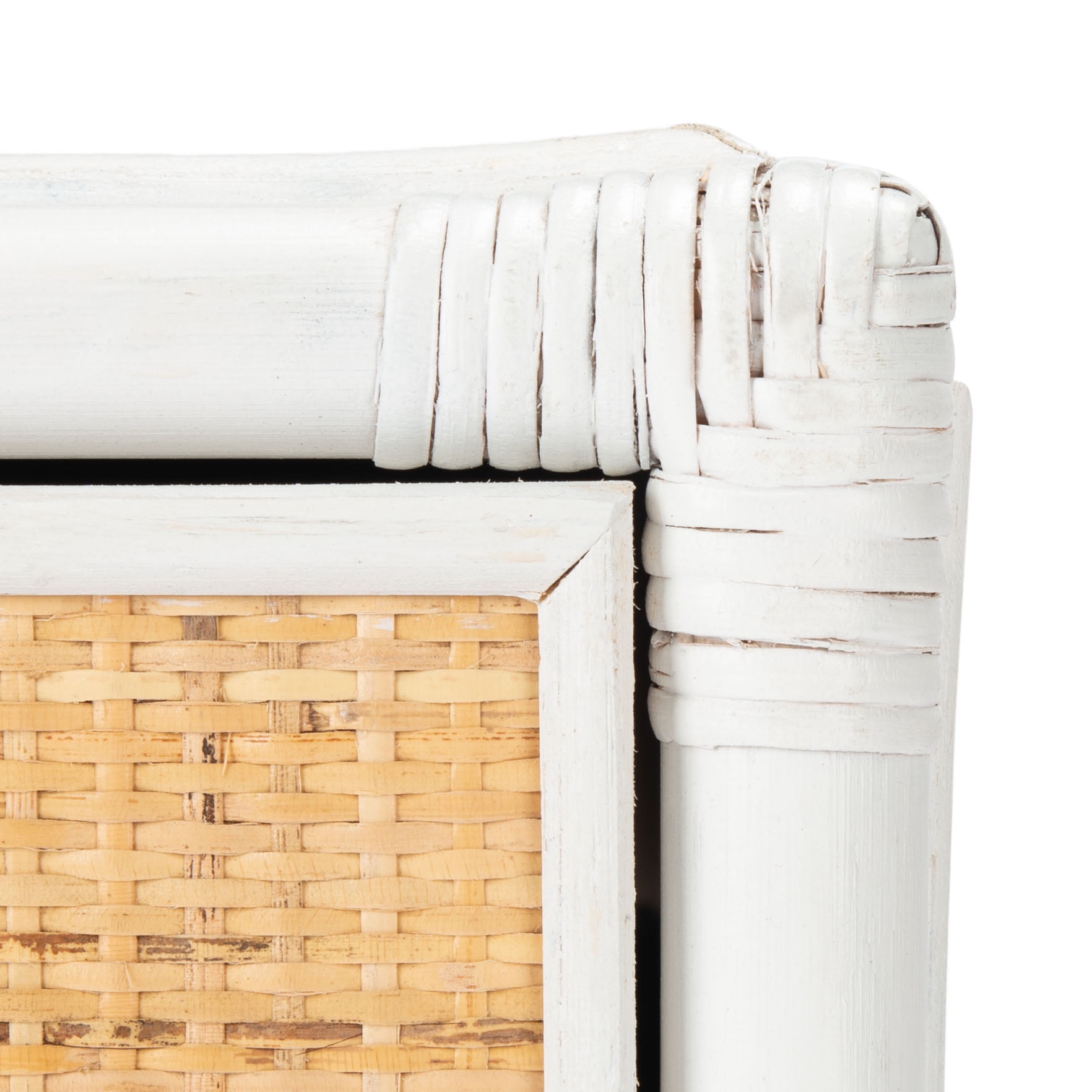 SAFAVIEH Roya Rustic 1 Drawer 1 Shelf Nightstand, White/Natural