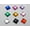 Mixed Colour, variant on U8MO 200 Flatback Acrylic Square Sewing Rhinestone Buttons 10X10mm Sew on beads-Hot Pink