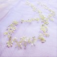 thumbnail image 2 of Accesorios para el cabello de boda, joyería de diamantes de imitación, tocado nupcial de vid, diademas de perlas, accesorios, pinza para el cabello para mujer, relleno de 35 CM, dorado, plateado, 2 of 5