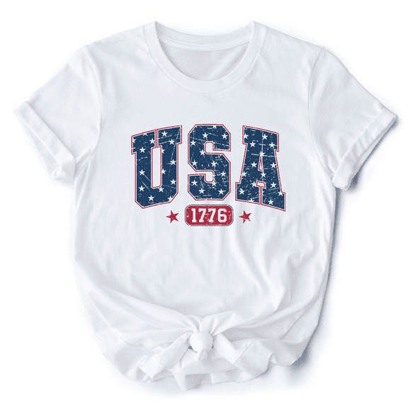 USA 1776 Stars T-Shirt, Bold Patriotic Tee for Independence Day