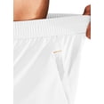 thumbnail image 6 of MIER Men's Dry Fit Athletic Running Shorts with 3 Zipper Pockets, White, M, 6 of 7