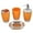 Orange, variant on Zeiwohndc Space Saving Bathroom Accessories Set Plastic Washing Cup Holder Soap Box