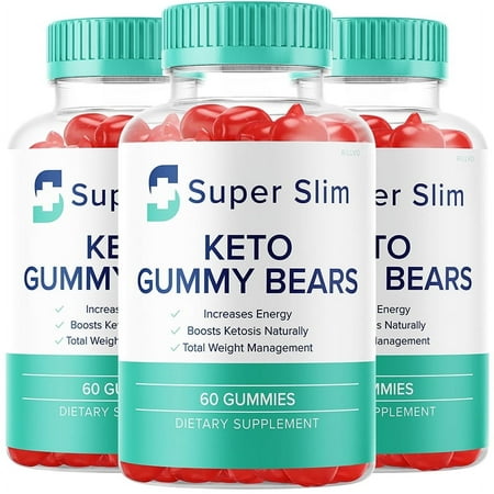 (3 Pack) Super Slim Keto Gummies - Super Slim Keto ACV Gummy’s - Supplement for Weight Loss - Energy & Focus Boosting Dietary Supplements for Weight Management & Metabolism - 180 Gummies