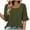 Army Green, variant on Womens Summer Casual LooseTops Women's Fashion Summer Wave point Short Sleeve Square-Neck Loose Blouses