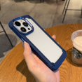 thumbnail image 1 of Funda a prueba de golpes para iPhone, carcasa suave de TPU, marco híbrido, transparente y resistente, para modelos 14, 13, 12, 11 Pro Max, XS, XR, X, 7, 8 Plus, SE2022 Fivean unisex, 1 of 2