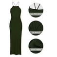 thumbnail image 4 of Edolynsa Women Halter Neck Knit Maxi Dress Backless Hollow Out Swimwear Coverup Crochet Sleeveless Long Beachwear Resort Wear, 4 of 6