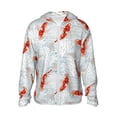 thumbnail image 1 of Lsque Koi Fish Corals,Spring Summer Pattern UPF 50+ Lightweight Sun Protection Men's Women's Long Sleeve Shirt, Hoodie Performance -Small, 1 of 7