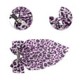 thumbnail image 3 of Unique Bargains 1 Pc Fashion Leopard Print Bow Ribbon Spring Hair Clips Purple Black, 3 of 5