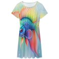 thumbnail image 3 of Shiny Koi Fish Dress Fashion Beach Short Sleeve Dresses Female Party Printed Sundress, 3 of 7