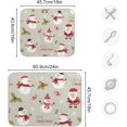 thumbnail image 3 of Coolnut Christmas Santa Claus Snowman Dish Drying Mat Absorbent Heat Resistant Reversible Dish Draining Mat for Kitchen Countertops Sinks,16"x18", 3 of 6