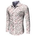 thumbnail image 1 of Camisas De Vestir Para Hombre 5xl Primavera Verano otoño nueva camisa de manga larga con estampado de solapa para hombre, cárdigan Popular informal con estampado de personalidad para , (White, XL), 1 of 2