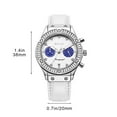 thumbnail image 2 of Lunxisen 3 Pcs Women's Rhinestone Quartz Watch Date Display Waterproof Leather Strap Elegant Dress Watch Gift, 2 of 8
