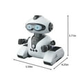 thumbnail image 4 of White Programmable Smart Rc Robot With Gesture Sensing Remote Control Dancing Robot Toy For Kids 17X14X14Cm Interactive Educational Toy, 4 of 9