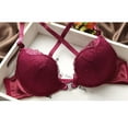 thumbnail image 4 of Conjunto de lencería para mujer con sujetador y braguita con aros Vino rojo, 4 of 9