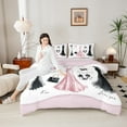 thumbnail image 4 of Manfei Fashion Pink Dress Bedding Comforter Set, Valentines Day Twin Comforter Sets, Teen Kid Child Female Girl Reversible Bedding Set, Super Cozy Room Decor, 2-Piece, 4 of 8