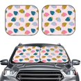 thumbnail image 2 of Windshield Sun Shade, Cartoon Strawberries Foldable Car Sun Shade Windshield For Front, 2 Pieces, 2 of 4