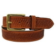 thumbnail image 2 of 41-42  Men's 1 1/2" Wide Black Leather Basket Weave Tooled Casual Jean Belt 26AA90TN, 2 of 4