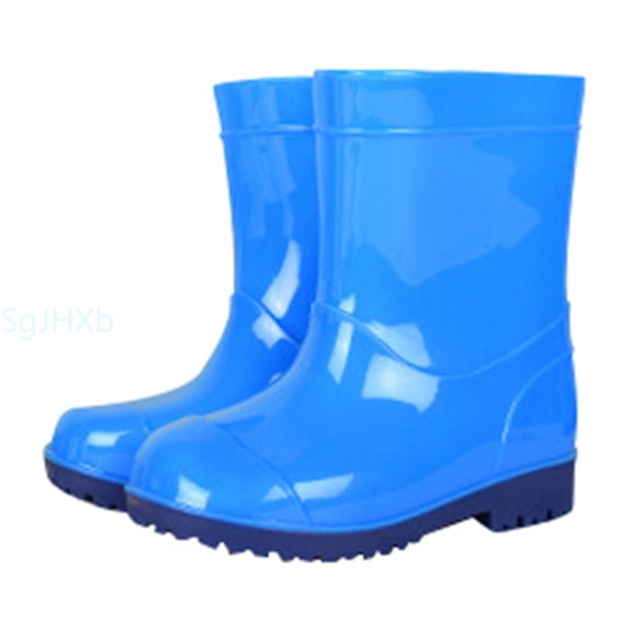 SgJHXb Rain Boots for Boys Kids Waterproof Easy On Lightweight Outdoors Rain Shoes,Blue,Sizes 12 Little Kid