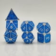 thumbnail image 5 of 7Pcs Polyhedral Dice Irregular Big Numbers Board Games Colored Assortment Dices Blue, 5 of 5