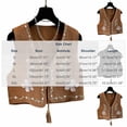 thumbnail image 3 of Vmvidoty Women's Cowgirl Vest Western Outfit Linen Vest Embroidered Boho Tops Black 2XL, 3 of 6