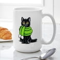 thumbnail image 6 of CafePress - Black Cat Scarf Large Mug - 15 oz Ceramic Large White Novelty Mug, 6 of 6