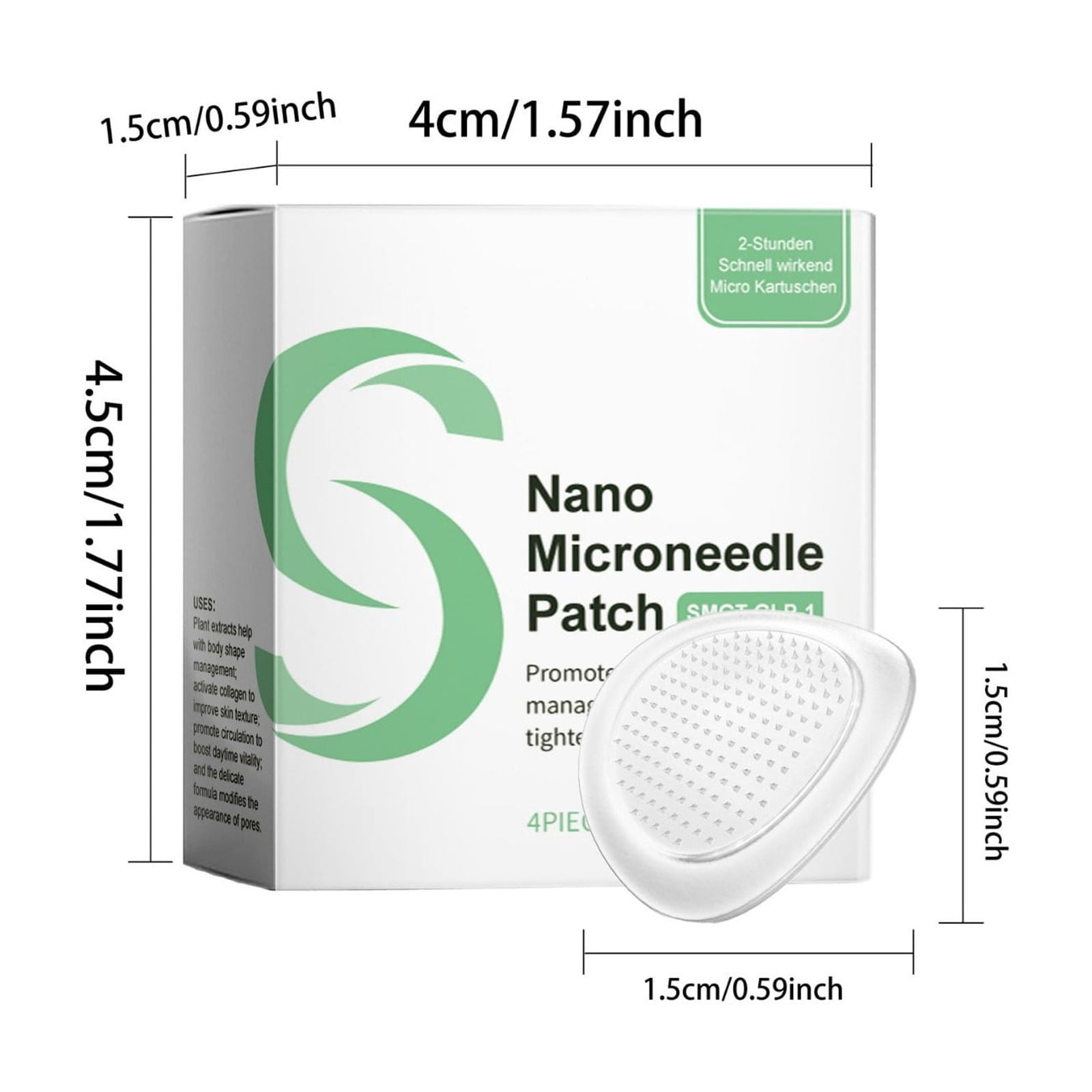 1/2/3/4/5/6PCS SMGT-GLP-1 Nano Microneedle Patch, Long-lasting GLP-1 Microneedlepatch，Natural for Microneedle Waist Patch Body Shaping Stickers for Women and Men