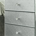 thumbnail image 6 of AUWHALEUS Mirrored Nightstand Bedside Table for Bedroom Living Room, Modern Silver End Side Table with 3 Drawers & Crystal Handle, Fully Assembled Mirror-Finished Wooden Night Stand, 22"*16.5"*26.4", 6 of 8