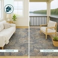 thumbnail image 4 of Addison Rugs Chantille Indoor/Outdoor Transitional Floral Gray Machine Washable Rectangle Rug, 9' x 12', 4 of 8