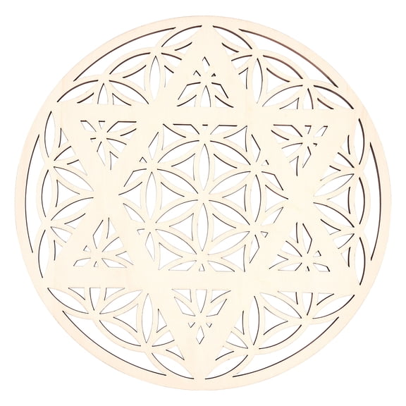 12Inch Wooden Flower of Life Sacred Geometry Wall Art Wood Wall Decor Meditation Decor Wall Sculpture for Home