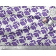 thumbnail image 2 of Soimoi Purple polyester Crepe Fabric Flourish Damask Fabric Prints By Yard 52 Inch Wide, 2 of 3