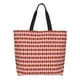 thumbnail image 1 of Fotbe Red and Brown Squares Bolsa Tote Estética de Lona con Estampado para Mujer - Bolsa Reutilizable de Hombro Casual para Vacaciones, Compras, Trabajo y Gimnasio, 1 of 8