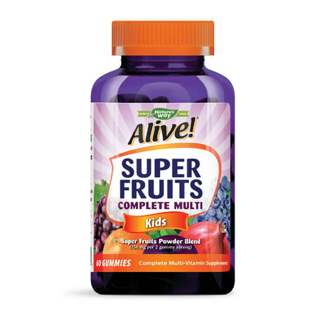 Alive! Super Fruits Kids Multivitamin Gummies with Zinc 60 Gummie
