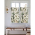 thumbnail image 6 of Tier Curtains 45 Inches Long, Palm Tree Window Treatment Curtain Drapes, Sage Green Tropical Nature Plant Watercolor Window Half Privacy Curtains for Bedroom Bathroom, 42"x45", 2 Panels, 6 of 7