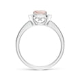 thumbnail image 2 of ANGARA Natural Cushion Morganite Engagement Ring with Diamond Accents in 14K White Gold for Women | Birthday, Anniversary, Jewelry Gift for Women | Natural Morganite Ring, 2 of 11
