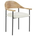 thumbnail image 4 of SAFAVIEH Couture Denver Contemporay Boucle Solid Dining Armchair, Ivory/Black, 4 of 7
