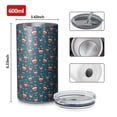 thumbnail image 4 of 20oz Coffee Tumblers Dark Blue Christmas Reindeer Pattern Stainless Steel Vacuum Insulated Travel Tumbler Coffee Cups Mug with Lid and Straw with Cleaning Brush for Cold & Hot Drinks, 4 of 5