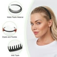 thumbnail image 5 of TSV 8pcs Plastic Headbands with Teeth, Non-Slip Hair Bands for Women Men, Matte Black, 5 of 5