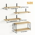 thumbnail image 4 of Fairy 4+1 Tier Bathroom Floating Shelves Over Toilet, 15.8in Wall Shelves for Bathroom, Living Room,Bedroom and Kitchen (Carbonized Black), 4 of 7