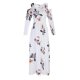 thumbnail image 3 of Vestido largo casual con cuello redondo para mujer Vestido de manga larga sin tirantes con estampado de moda Pompotops hdfakjf103, 3 of 4