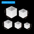 thumbnail image 2 of Uxcell Square Silicone Mold Set, 5 Pack Cube Silicone Mold for DIY Craft Making Home Decor, 2 of 6
