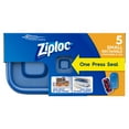 Ziploc Container, Small Rectangle, 8 oz, 5 ct