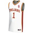 thumbnail image 2 of Youth GameDay Greats #1 White USC Trojans Lightweight Basketball Jersey, 2 of 4