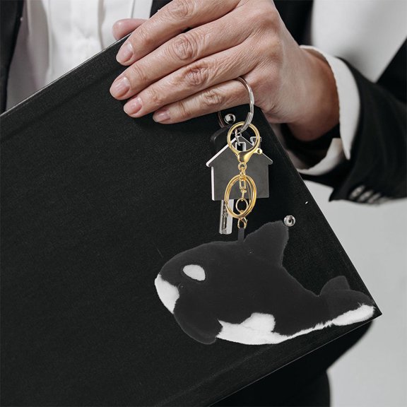 ibasenice 2Pcs Soft Plush Whale Keychain Ocean Animal Pendant Decorative Bag Backpack Charm