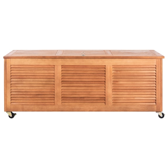 Safavieh Safavieh Outdoor Durable Eucalyptus Frame Wooden Deck Box, Natural