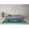 thumbnail image 3 of Ahgly Company Indoor Square Medallion Light Blue French Area Rugs, 5' Square, 3 of 4